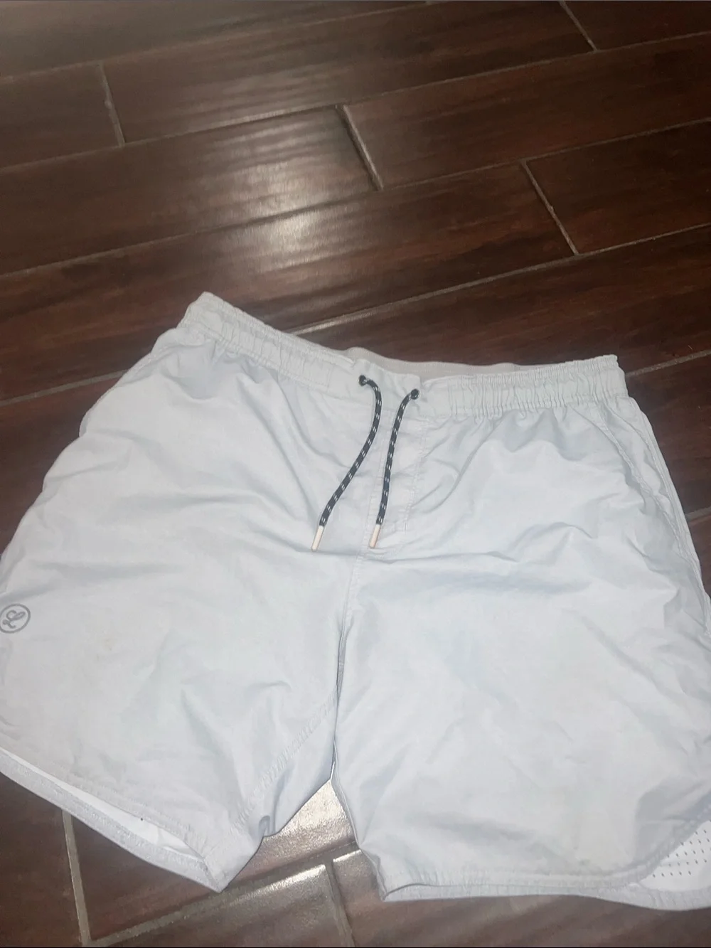 Light Blue Men’s Elastic Waist Shorts